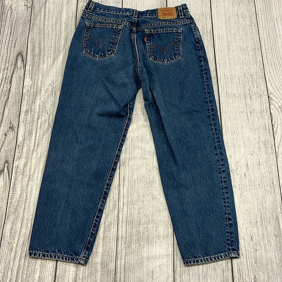 Levi’s 550 Vintage Relaxed Fit Tapered Leg Denim Women’s Jeans Size 14 Petite - Picture 3 of 12